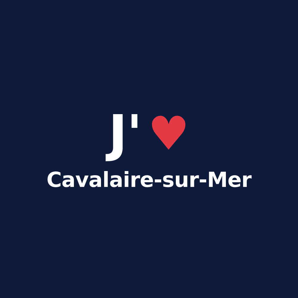 T-shirt personnalisé Cavalaire-sur-Mer — design J'aime Cavalaire-sur-Mer