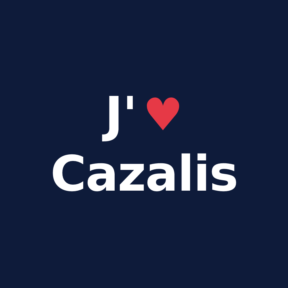 T-shirt personnalisé Cazalis — design J'aime Cazalis