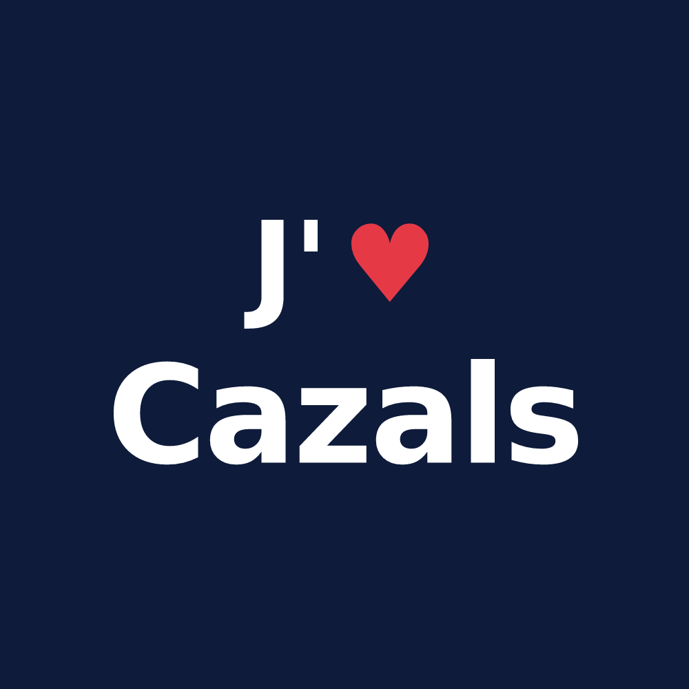 T-shirt personnalisé Cazals — design J'aime Cazals