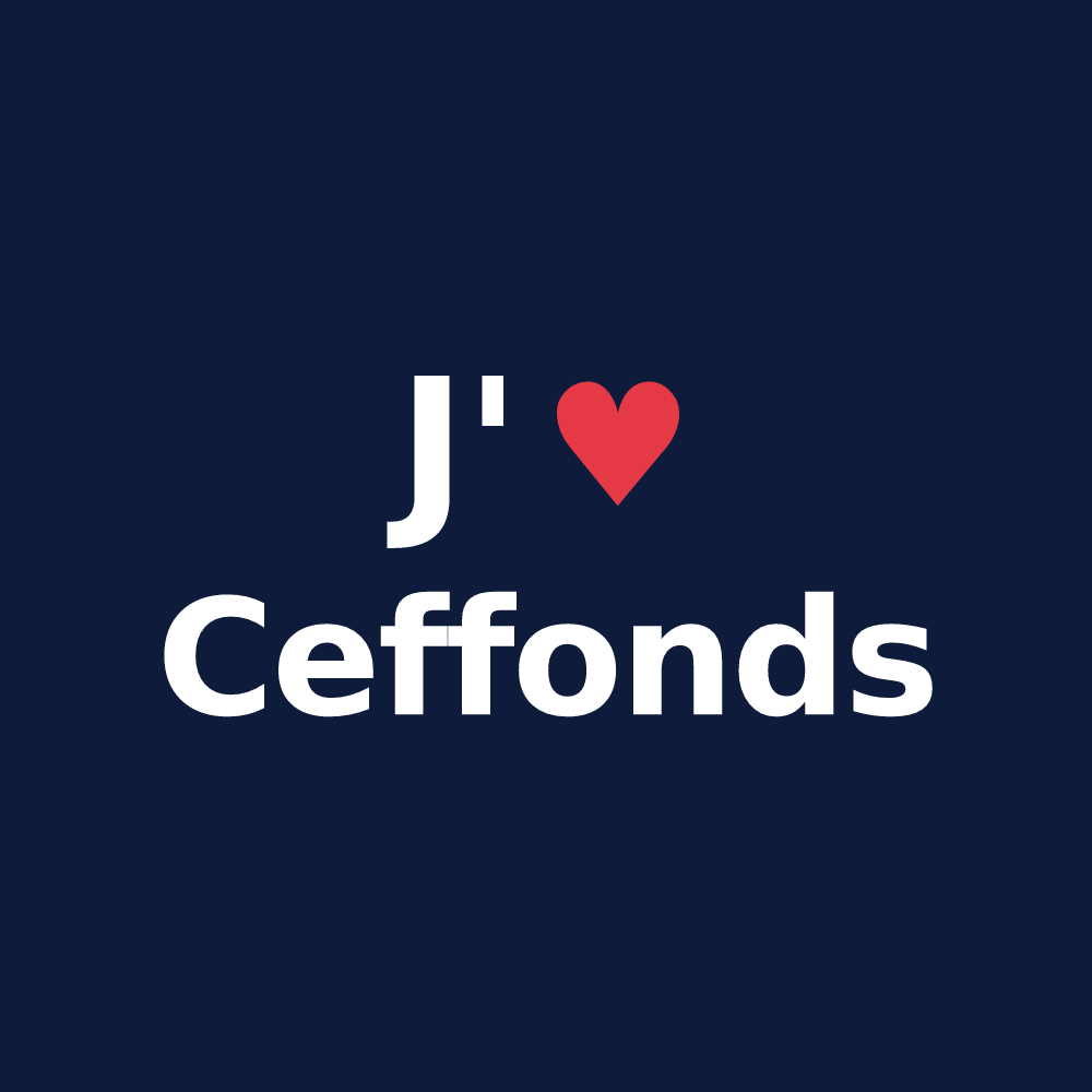 T-shirt personnalisé Ceffonds — design J'aime Ceffonds