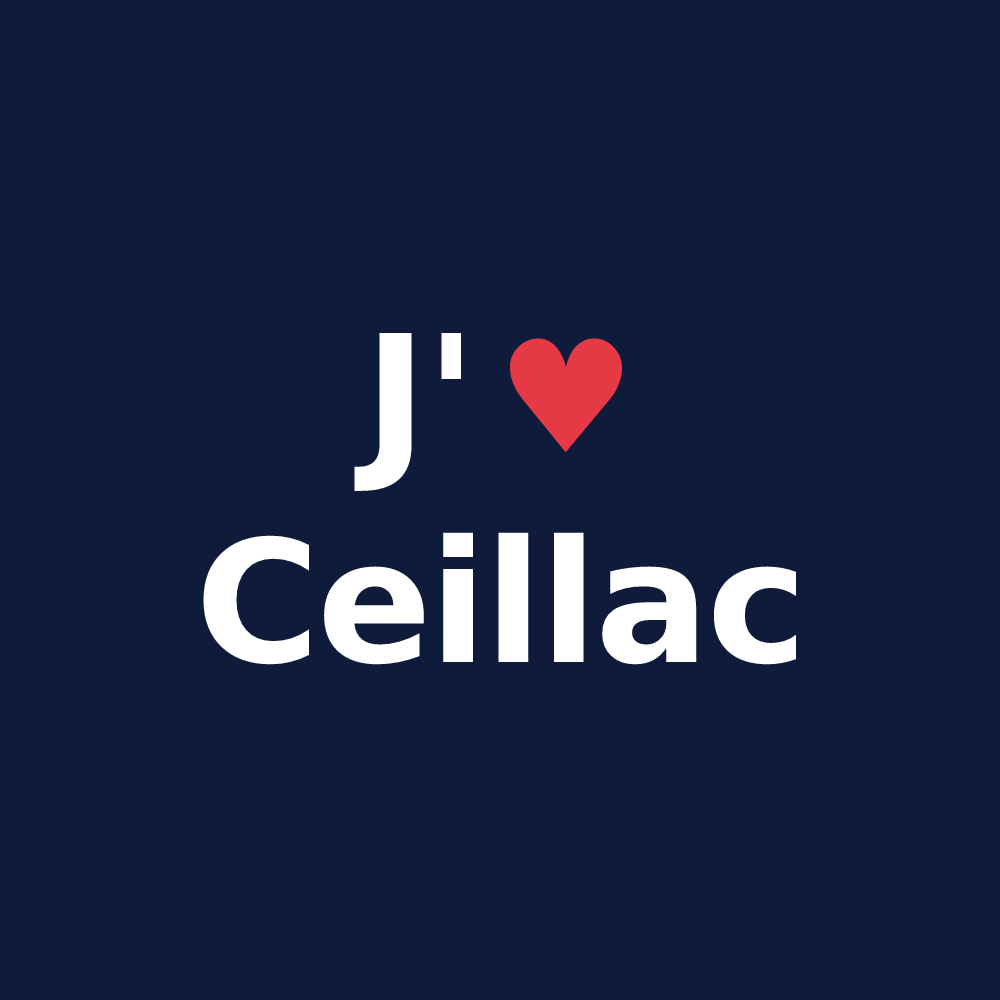 T-shirt personnalisé Ceillac — design J'aime Ceillac