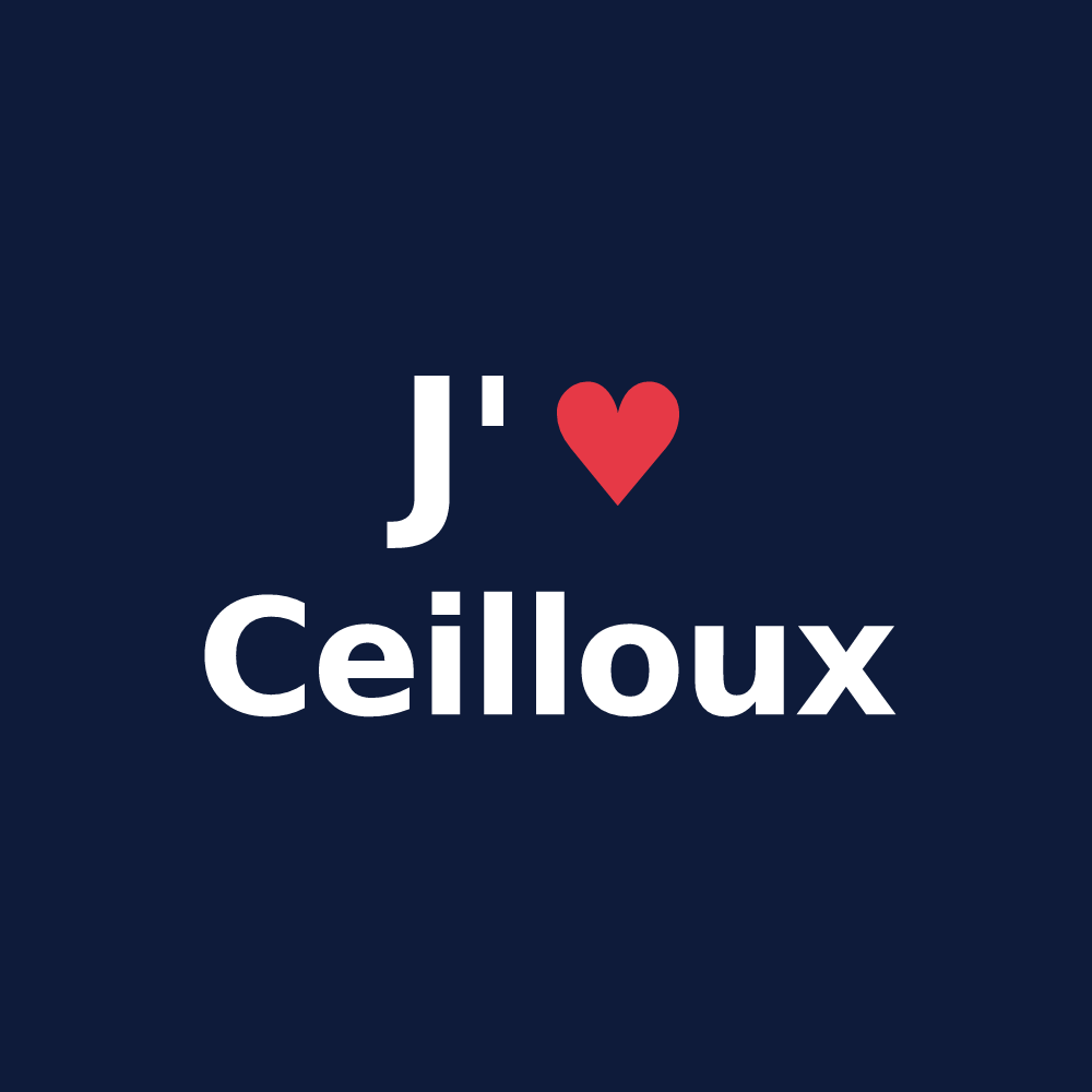 T-shirt personnalisé Ceilloux — design J'aime Ceilloux