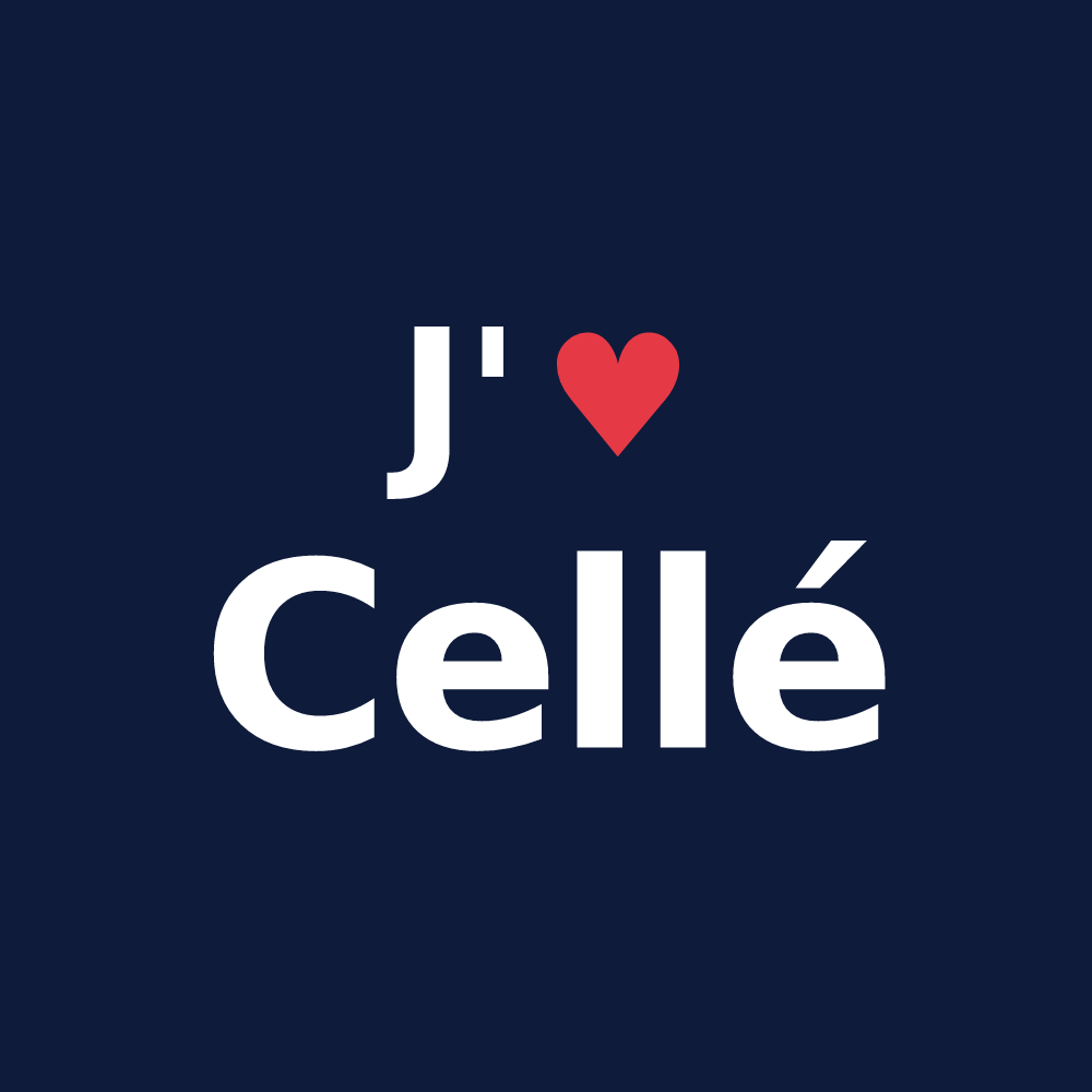 T-shirt personnalisé Cellé — design J'aime Cellé