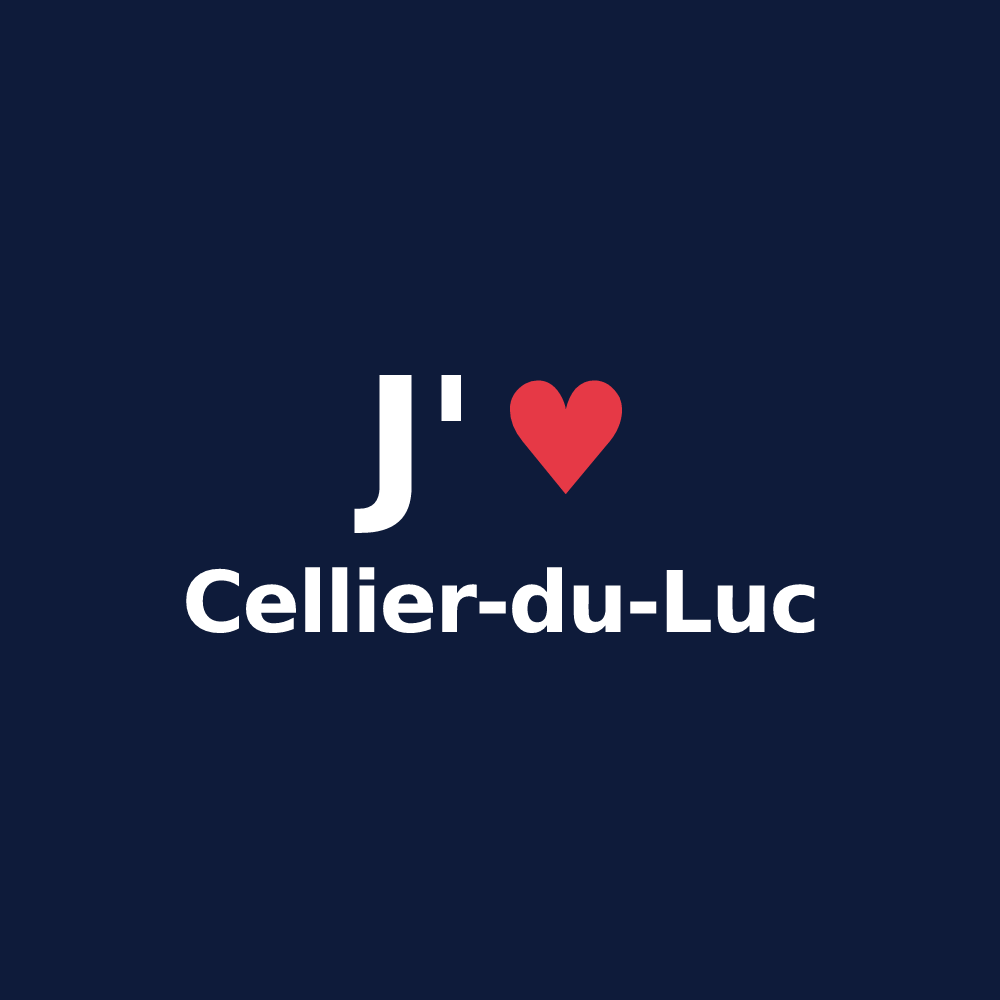 T-shirt personnalisé Cellier-du-Luc — design J'aime Cellier-du-Luc