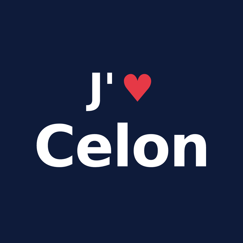 T-shirt personnalisé Celon — design J'aime Celon