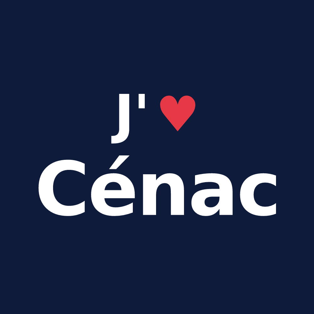 T-shirt personnalisé Cénac — design J'aime Cénac
