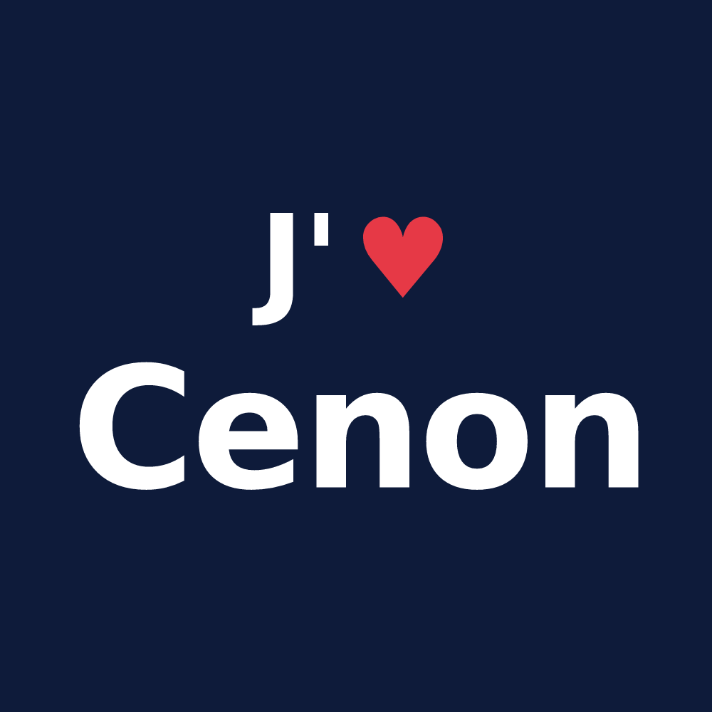 T-shirt personnalisé Cenon — design J'aime Cenon