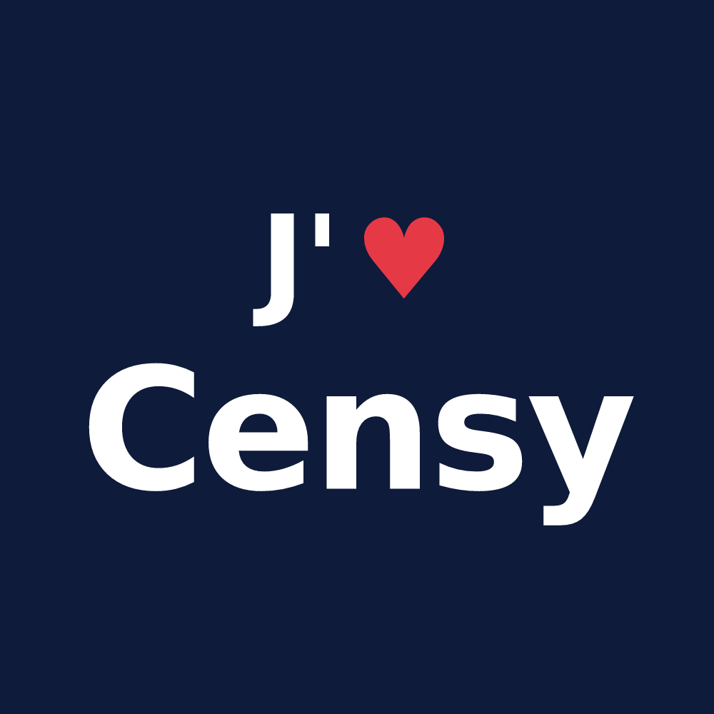 T-shirt personnalisé Censy — design J'aime Censy