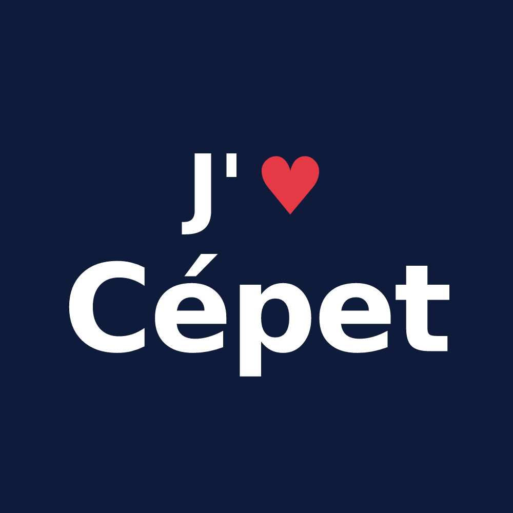 T-shirt personnalisé Cépet — design J'aime Cépet