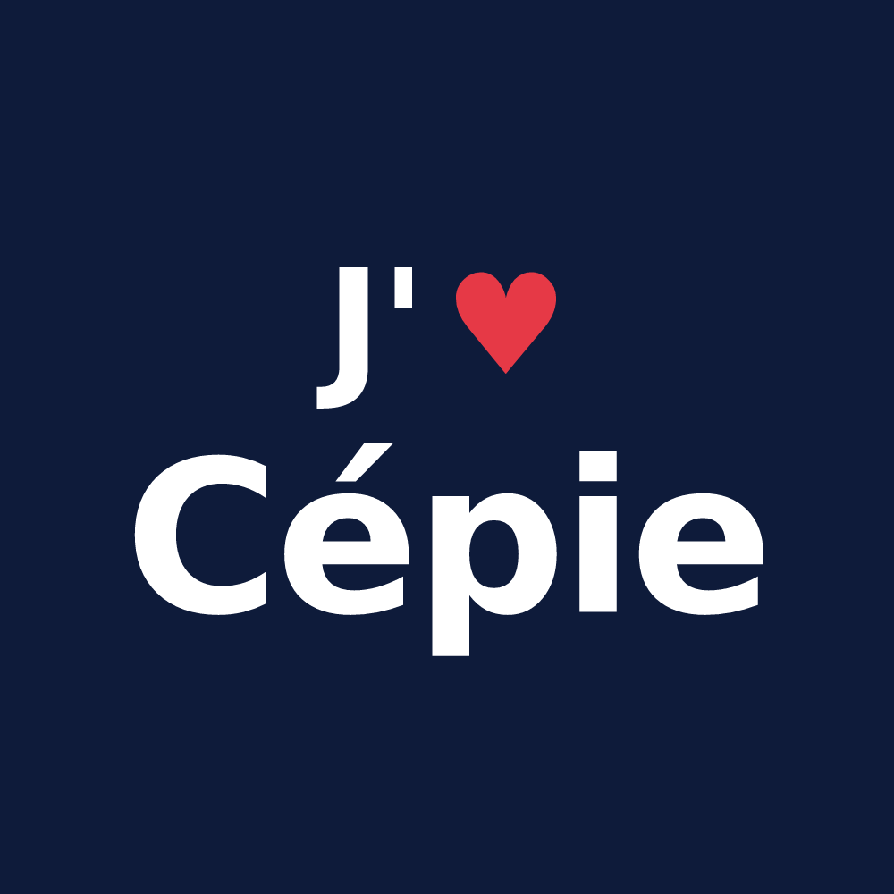 T-shirt personnalisé Cépie — design J'aime Cépie