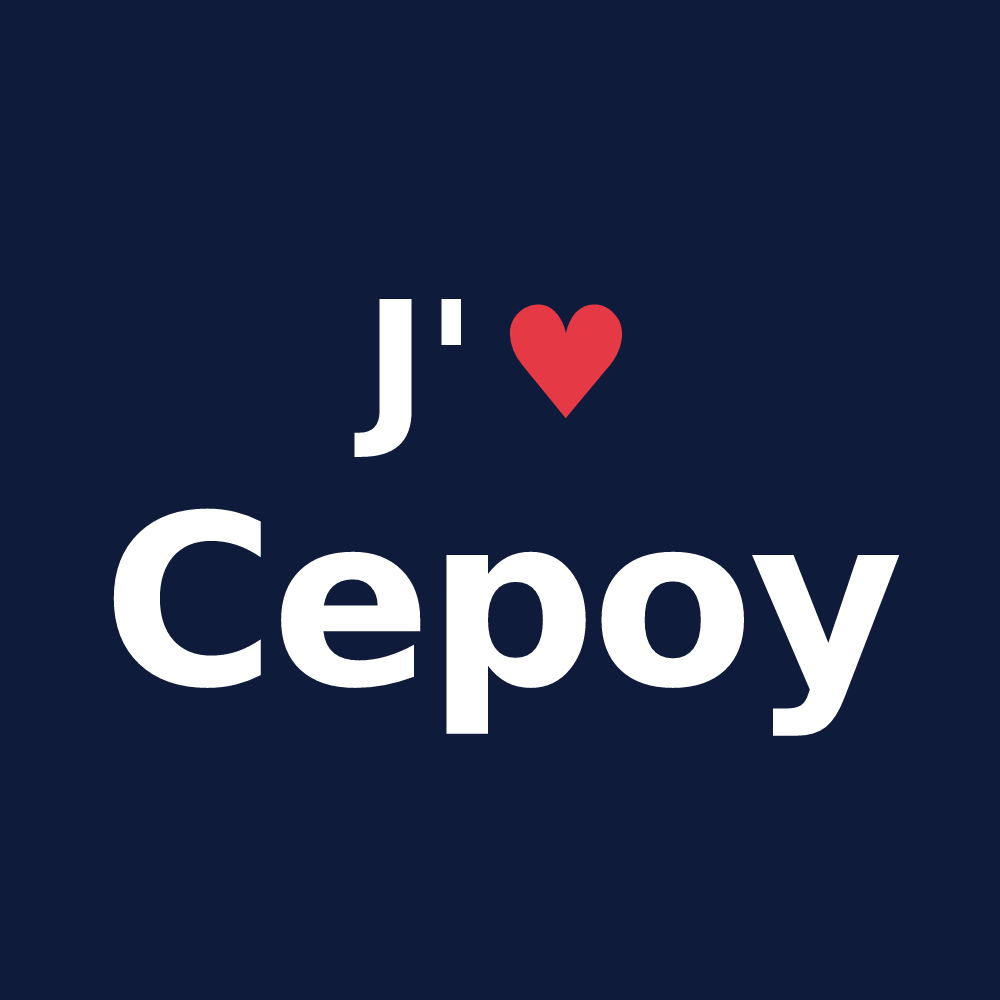 T-shirt personnalisé Cepoy — design J'aime Cepoy