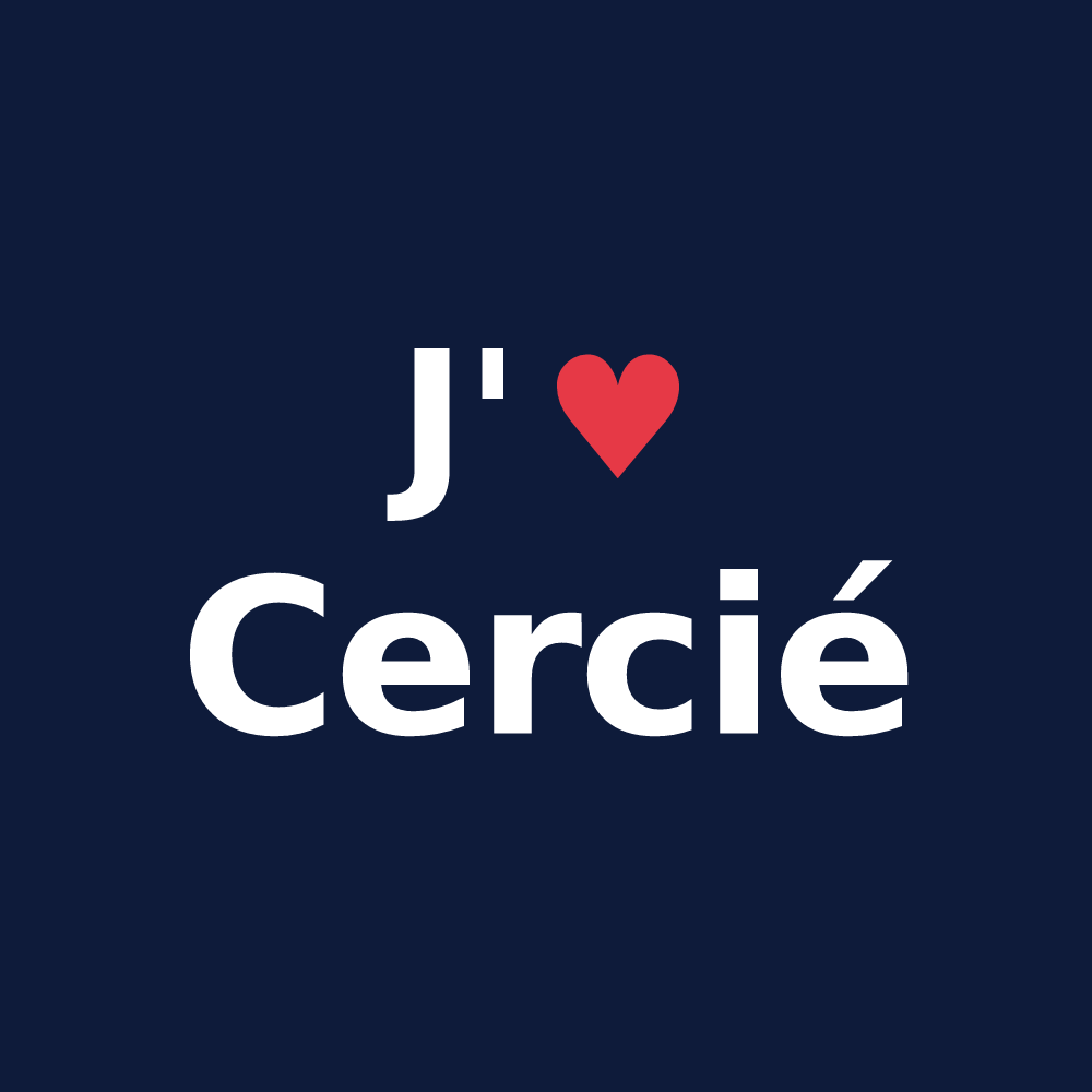 T-shirt personnalisé Cercié — design J'aime Cercié