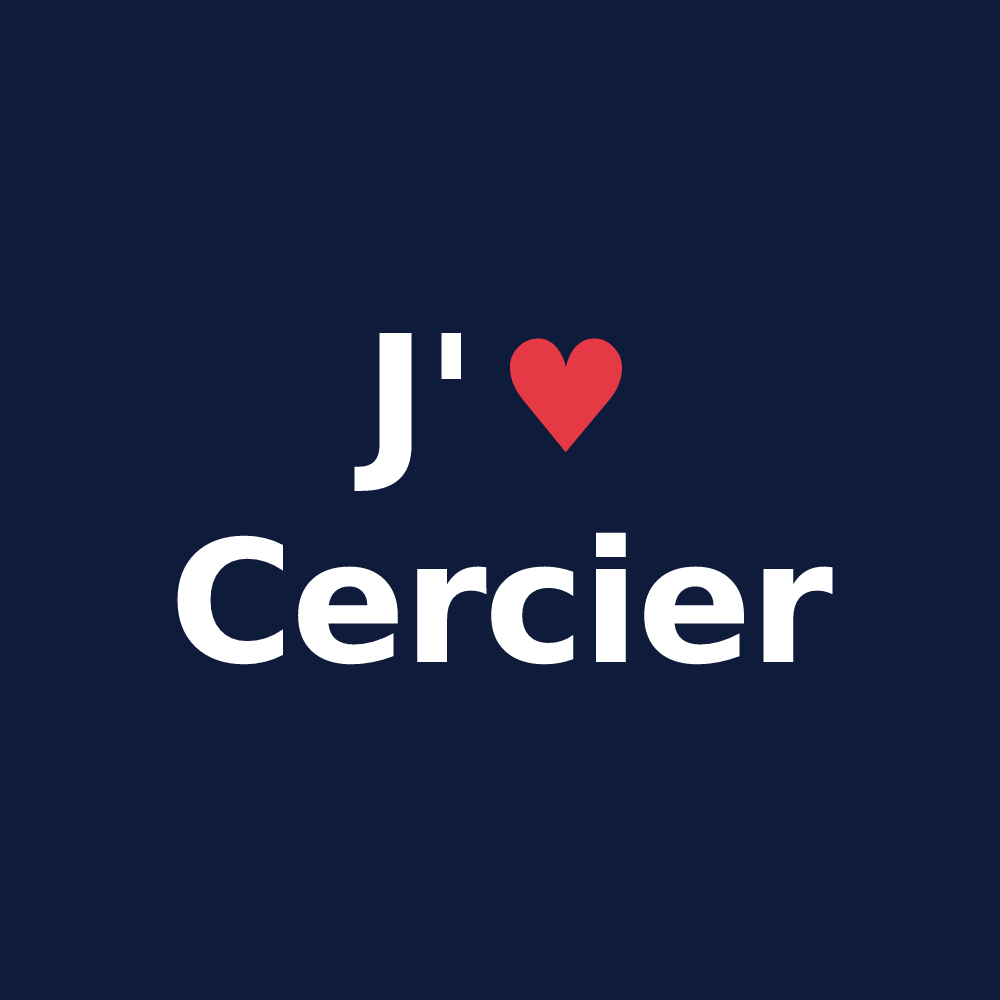 T-shirt personnalisé Cercier — design J'aime Cercier