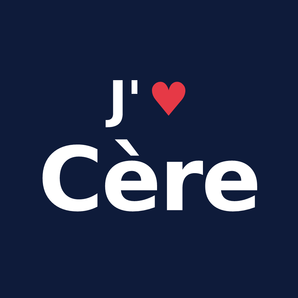 T-shirt personnalisé Cère — design J'aime Cère