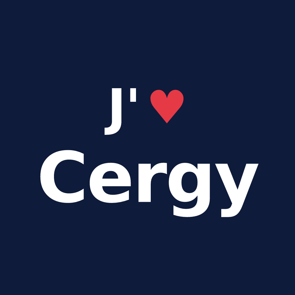 T-shirt personnalisé Cergy — design J'aime Cergy