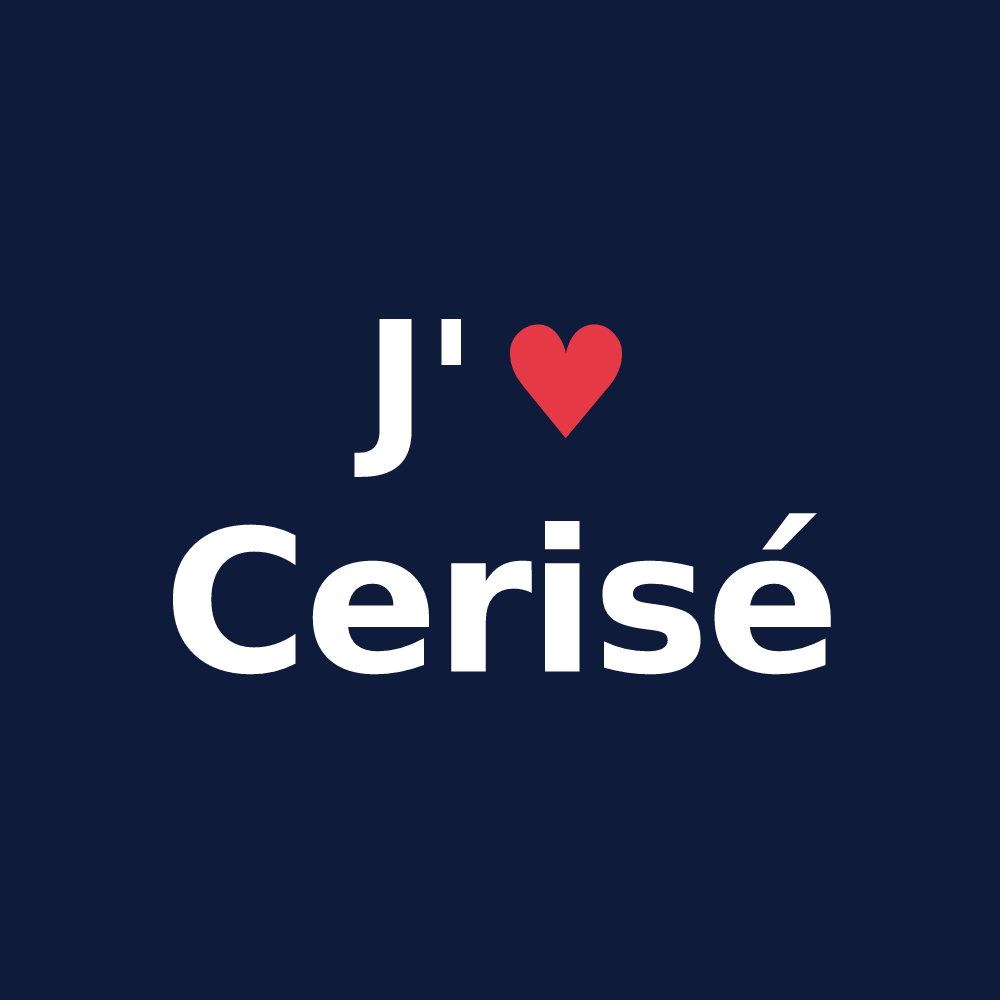 T-shirt personnalisé Cerisé — design J'aime Cerisé