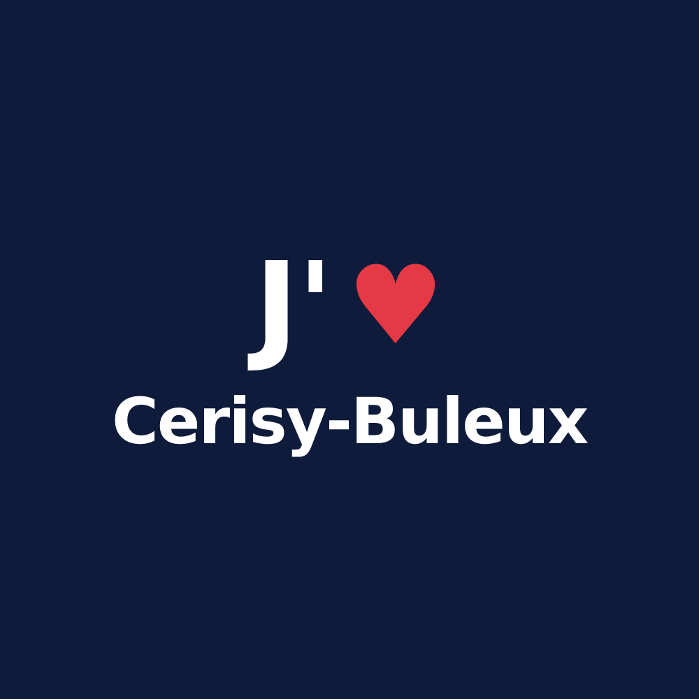 T-shirt personnalisé Cerisy-Buleux — design J'aime Cerisy-Buleux