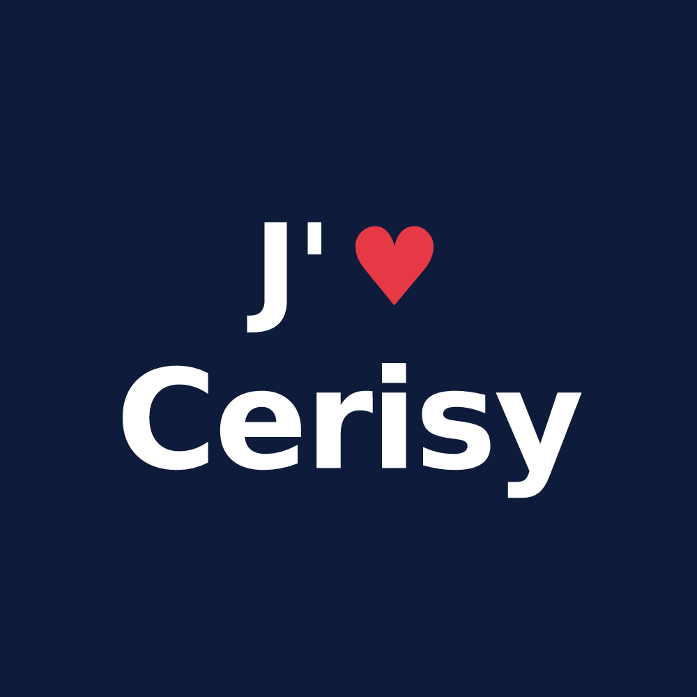 T-shirt personnalisé Cerisy — design J'aime Cerisy