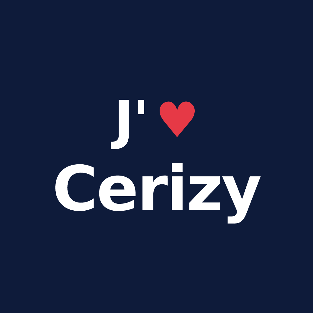 T-shirt personnalisé Cerizy — design J'aime Cerizy