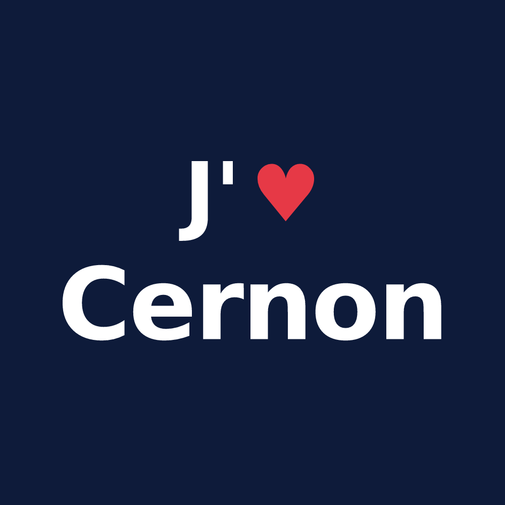 T-shirt personnalisé Cernon — design J'aime Cernon