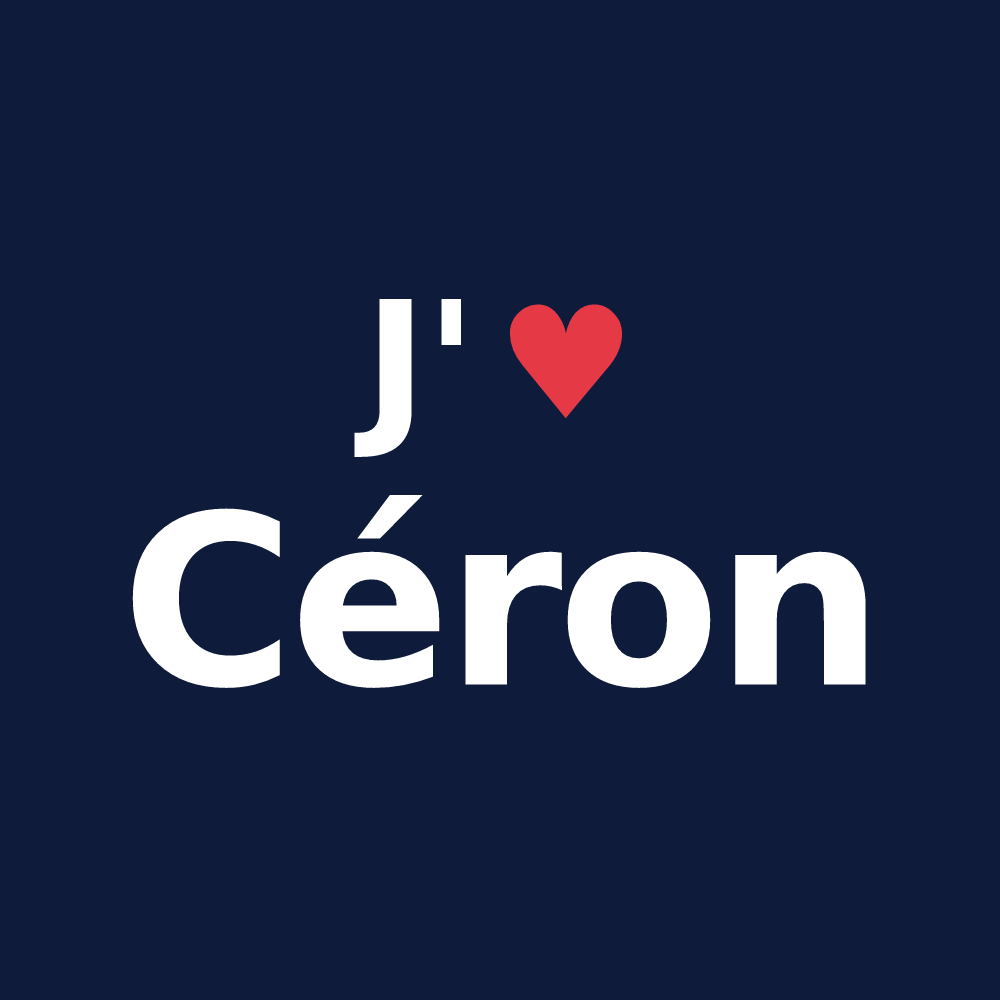 T-shirt personnalisé Céron — design J'aime Céron