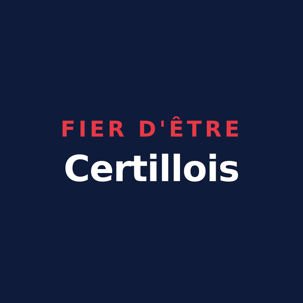 T-shirt « Fier d'être Certillois » — design pour Certilleux