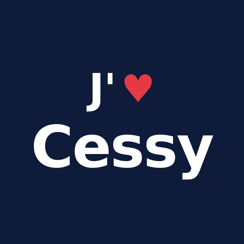 T-shirt personnalisé Cessy — design J'aime Cessy