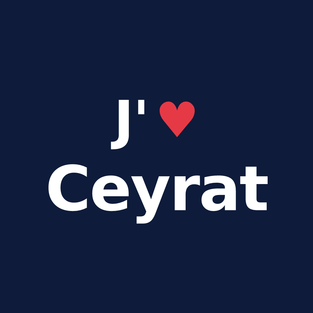 T-shirt personnalisé Ceyrat — design J'aime Ceyrat