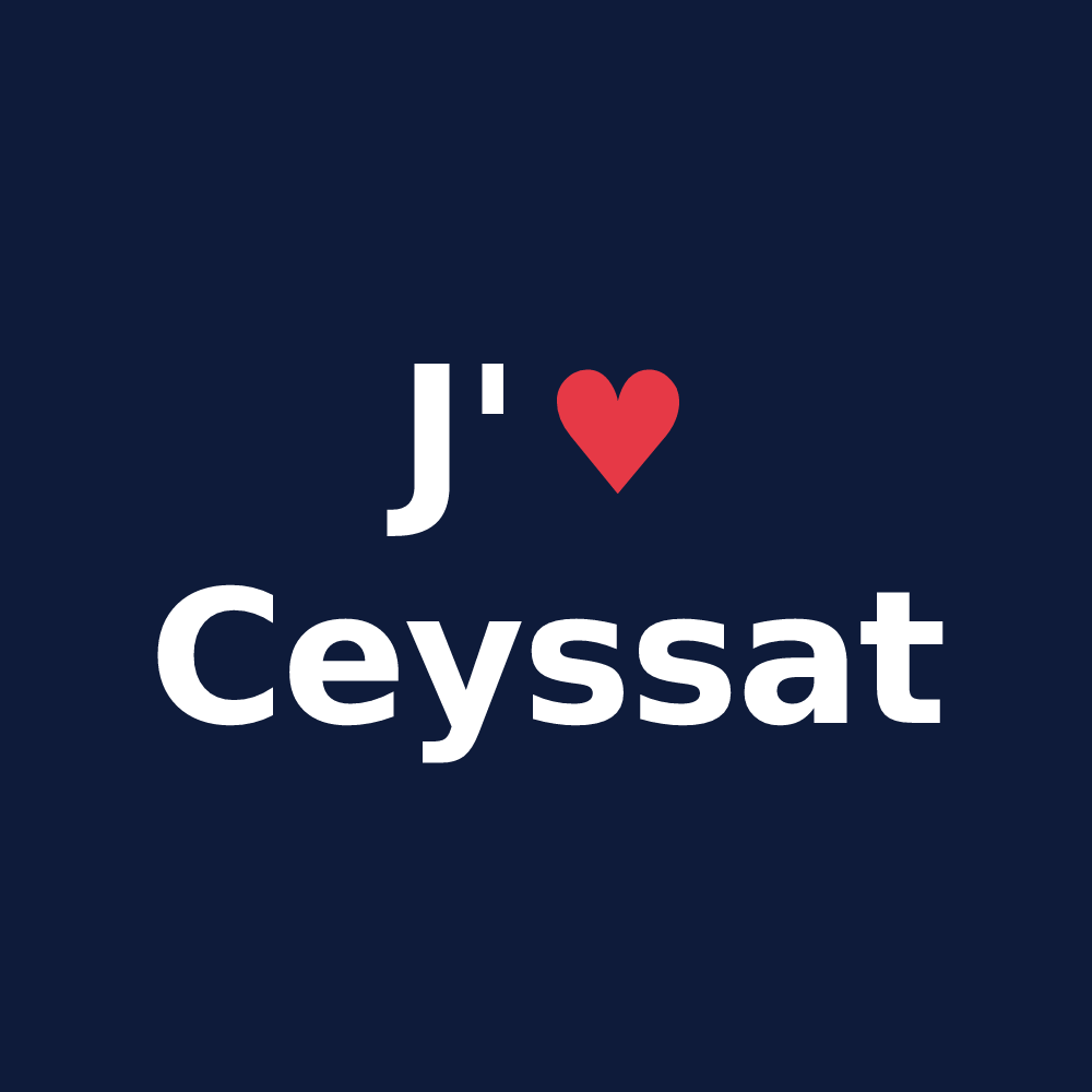 T-shirt personnalisé Ceyssat — design J'aime Ceyssat