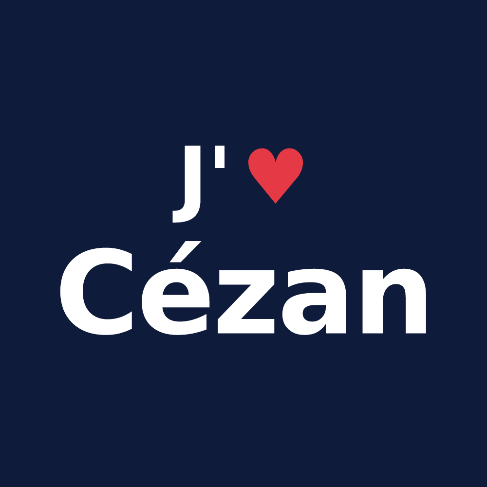 T-shirt personnalisé Cézan — design J'aime Cézan