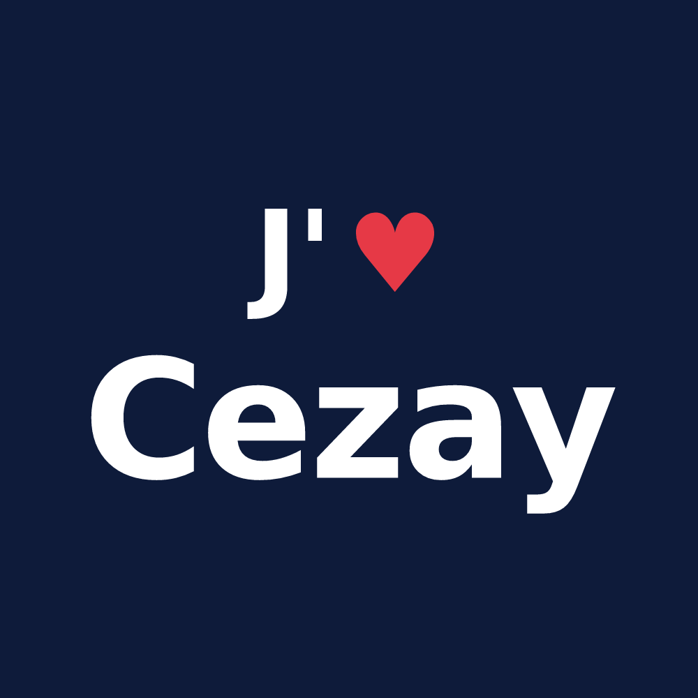 T-shirt personnalisé Cezay — design J'aime Cezay