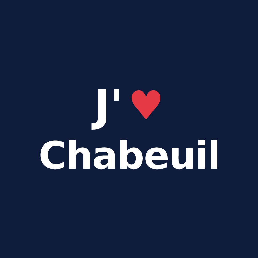 T-shirt personnalisé Chabeuil — design J'aime Chabeuil