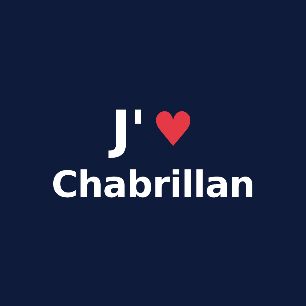 T-shirt personnalisé Chabrillan — design J'aime Chabrillan