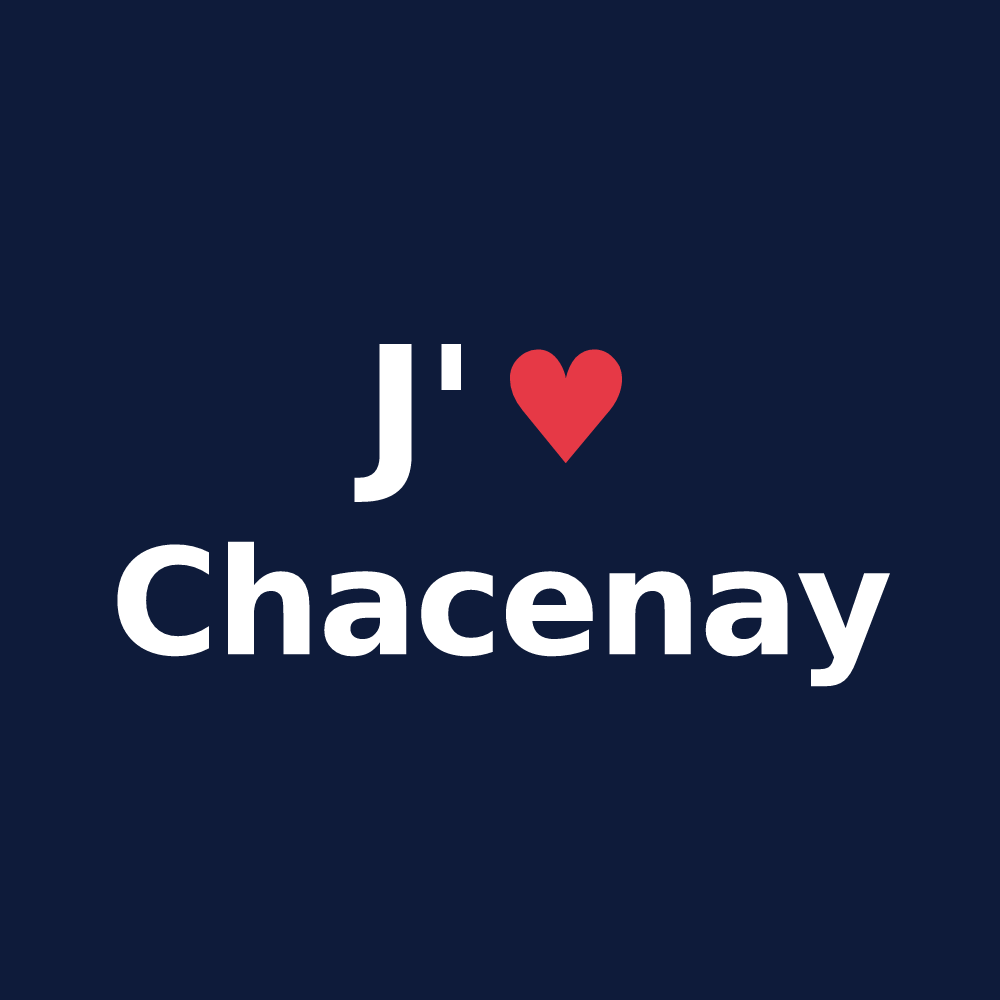T-shirt personnalisé Chacenay — design J'aime Chacenay