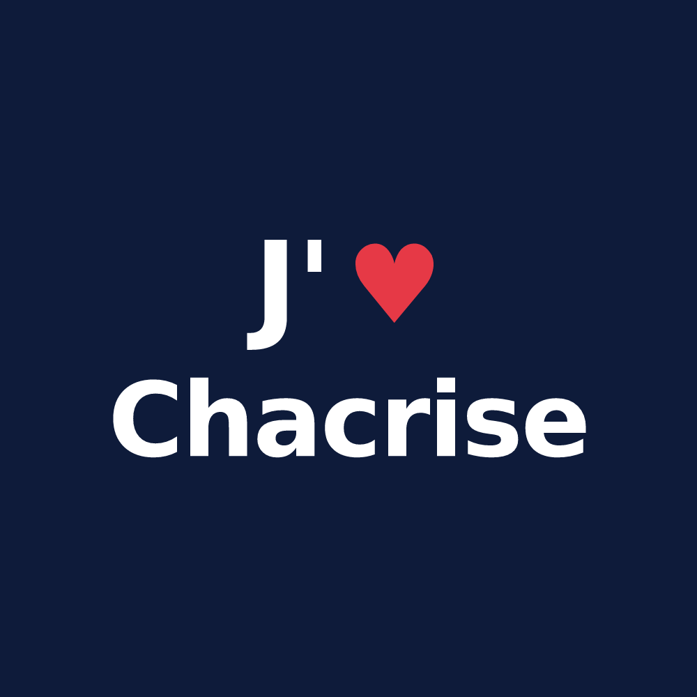 T-shirt personnalisé Chacrise — design J'aime Chacrise