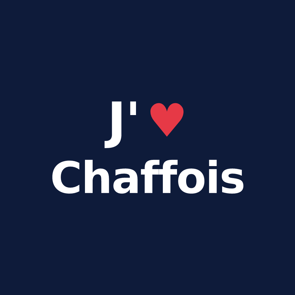 T-shirt personnalisé Chaffois — design J'aime Chaffois