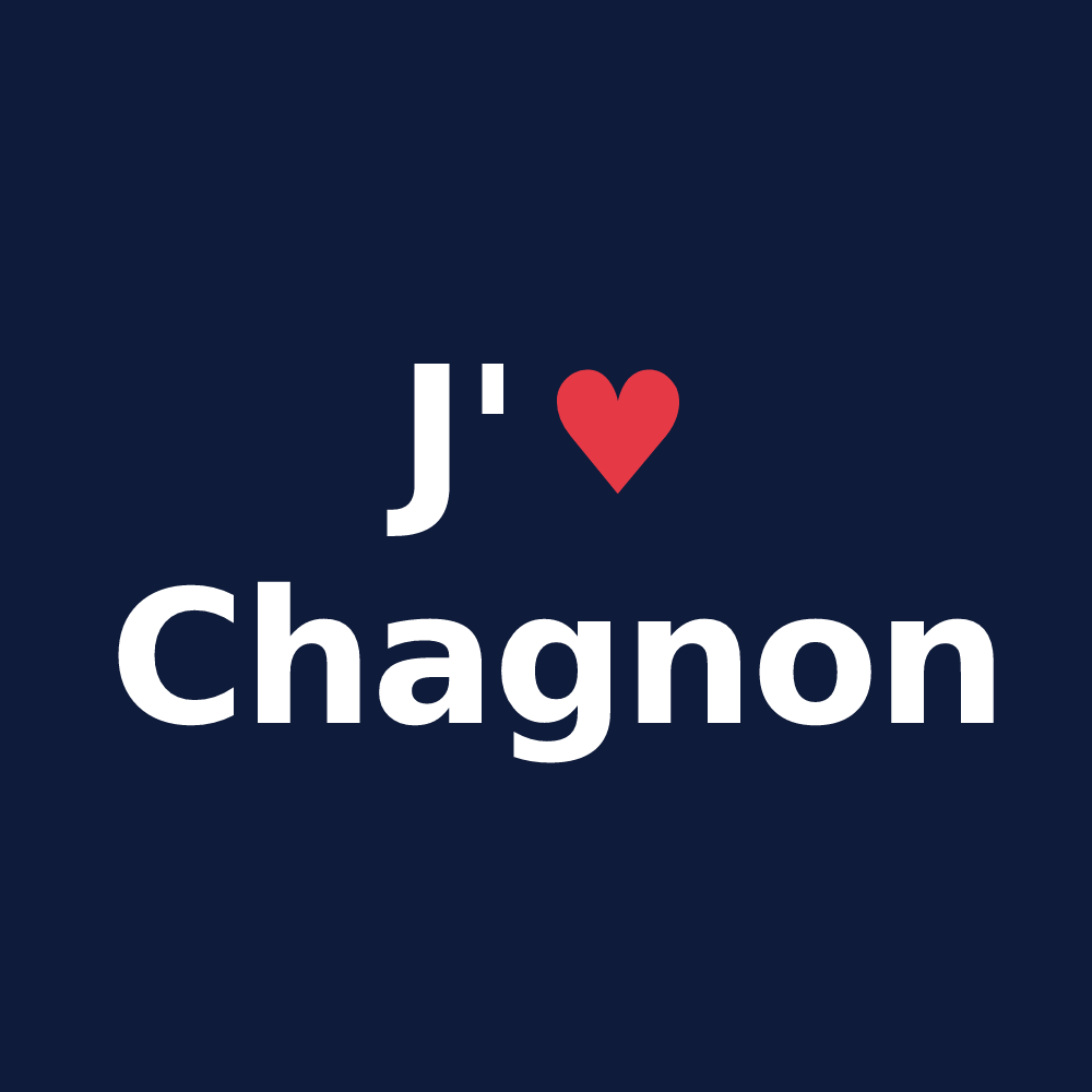 T-shirt personnalisé Chagnon — design J'aime Chagnon