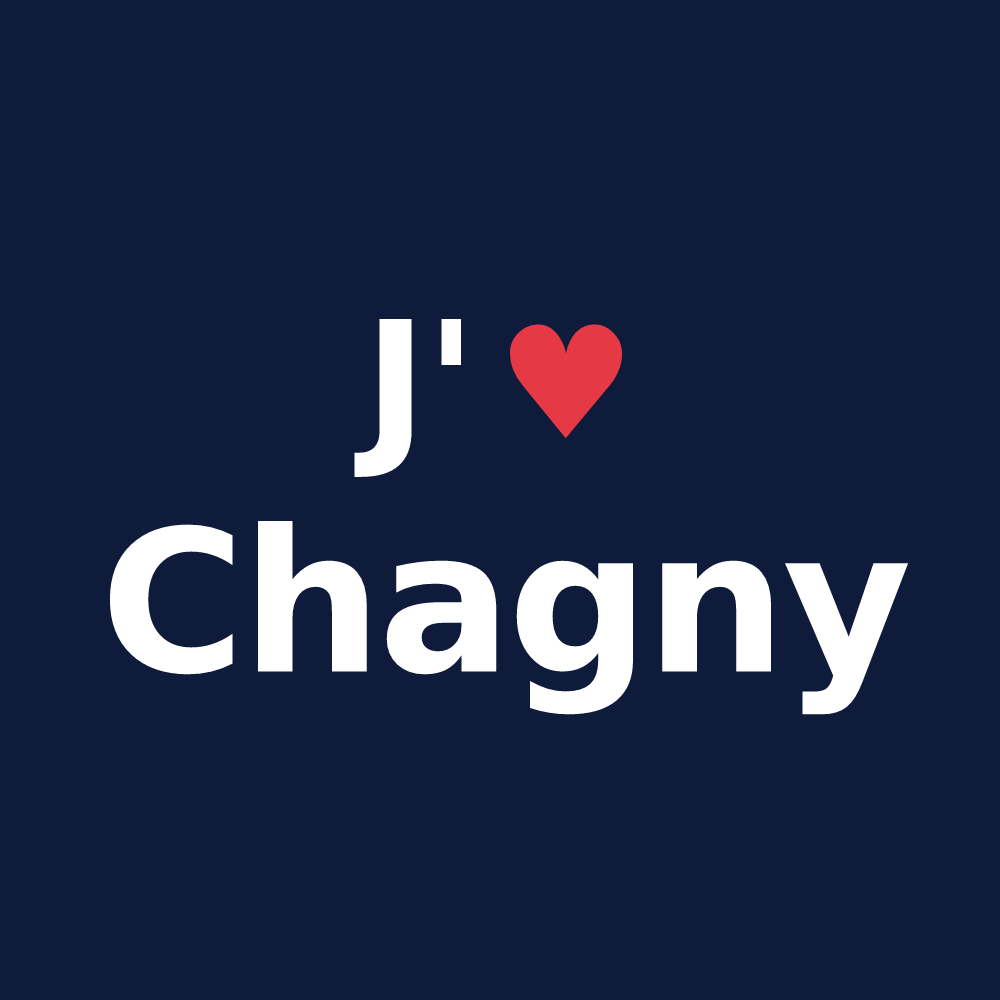T-shirt personnalisé Chagny — design J'aime Chagny