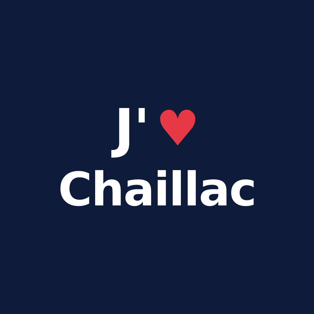 T-shirt personnalisé Chaillac — design J'aime Chaillac