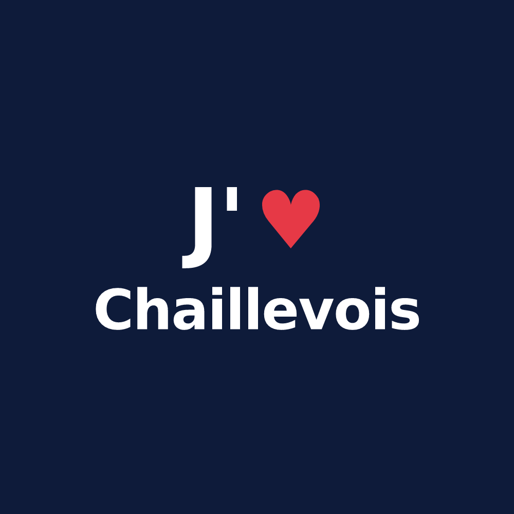 T-shirt personnalisé Chaillevois — design J'aime Chaillevois