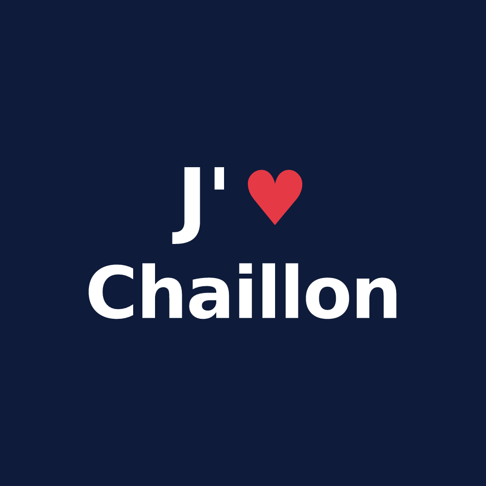 T-shirt personnalisé Chaillon — design J'aime Chaillon