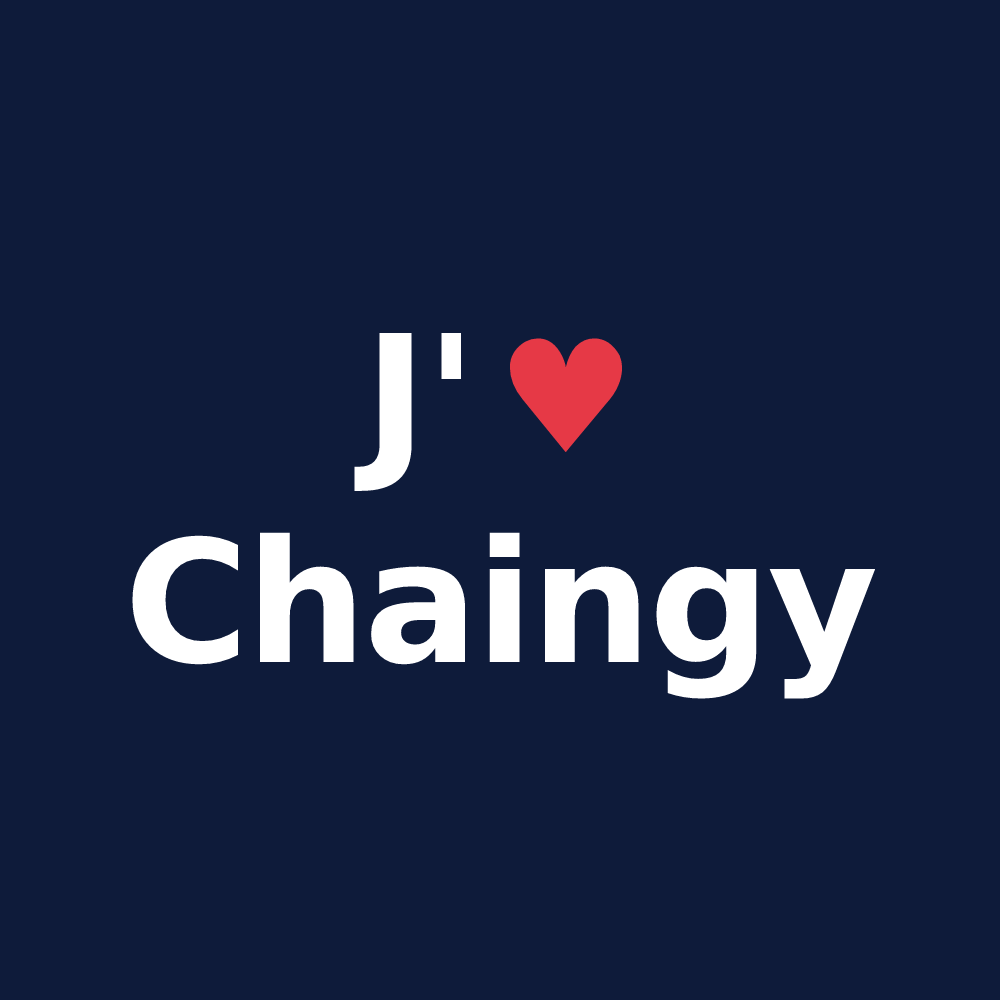T-shirt personnalisé Chaingy — design J'aime Chaingy