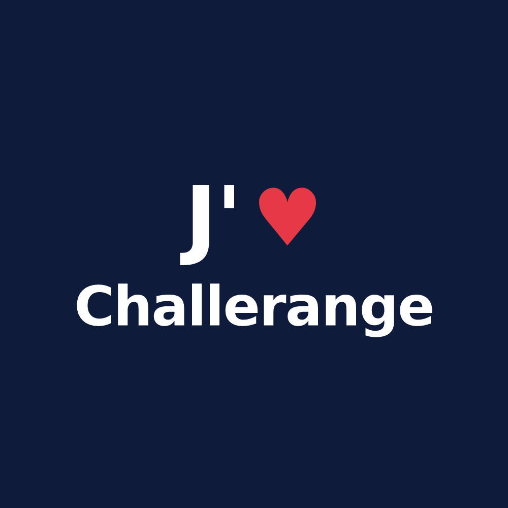 T-shirt personnalisé Challerange — design J'aime Challerange
