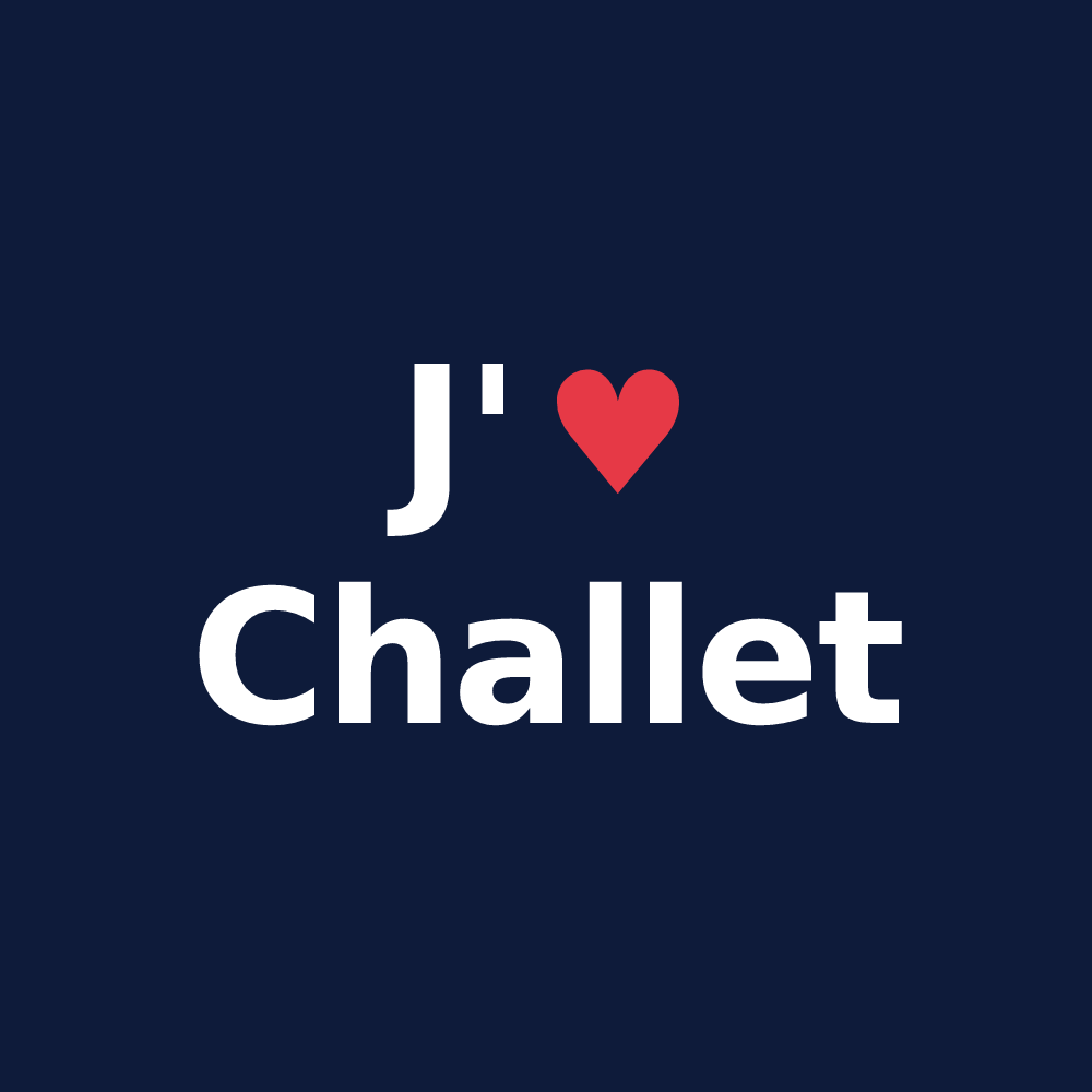 T-shirt personnalisé Challet — design J'aime Challet