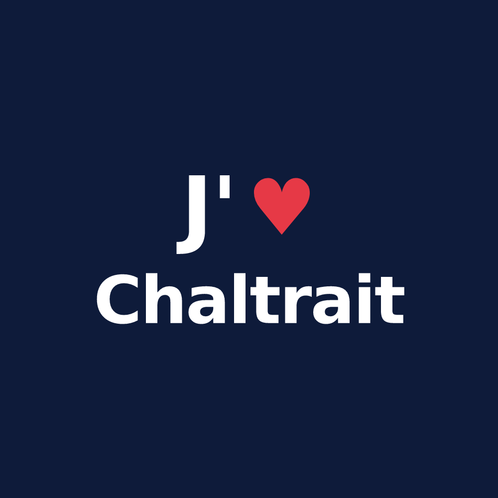 T-shirt personnalisé Chaltrait — design J'aime Chaltrait