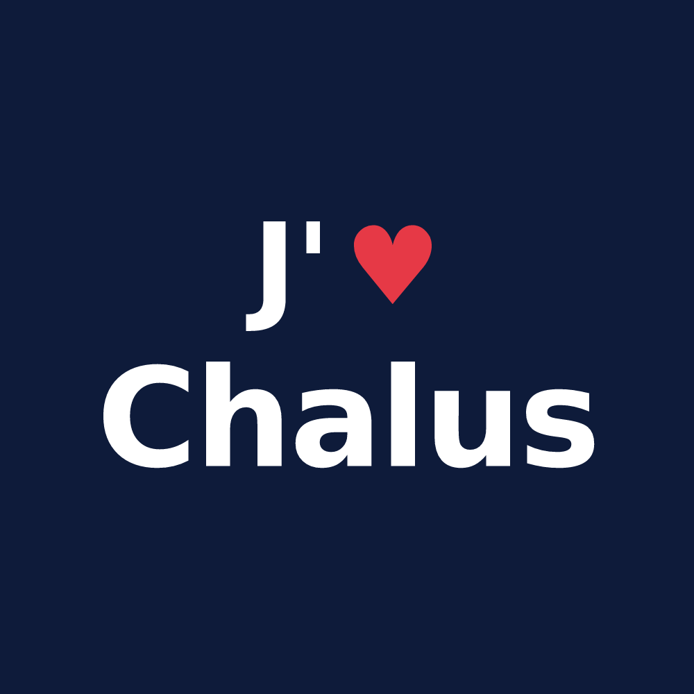 T-shirt personnalisé Chalus — design J'aime Chalus