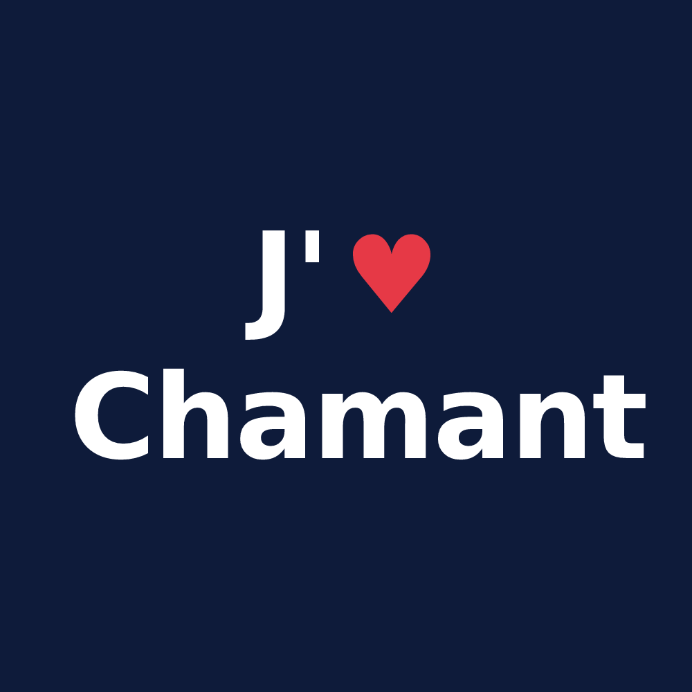 T-shirt personnalisé Chamant — design J'aime Chamant