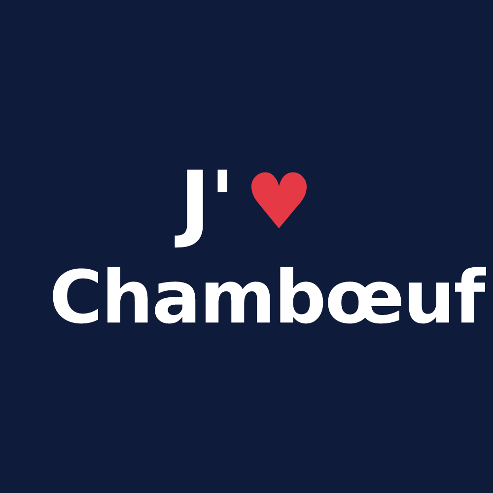 T-shirt personnalisé Chambœuf — design J'aime Chambœuf
