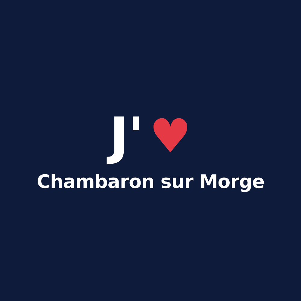 T-shirt personnalisé Chambaron sur Morge — design « J'aime Chambaron sur Morge » imprimé sur le t-shirt
