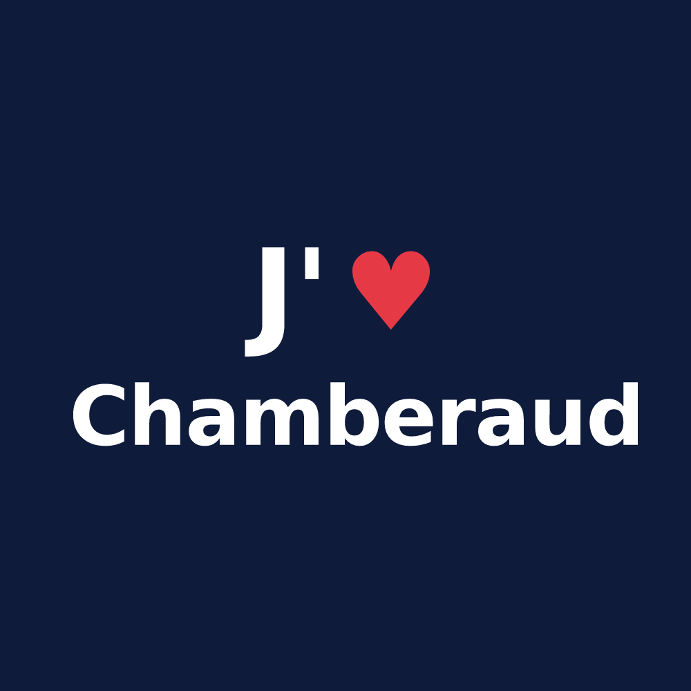 T-shirt personnalisé Chamberaud — design J'aime Chamberaud